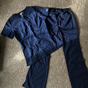 Cherokee Workwear Core Stretch Navy Scrub Set